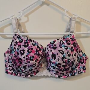 Torrid T-Shirt Push-Up Cheetah Floral Print Bra
